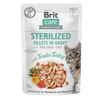 Kapsička Brit Care Cat Sterilized Fillets in Gravy with Tender Turkey 85g