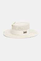 LE SH KA headwear slamený klobúk dámsky Double Chain Pearl Canotier
