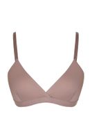 Trendyol Mink Polyamide Rope Strap Non-wired Cupless Triangle Bralette Knitted Bra