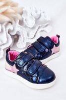 PE1 Gyermek bőr sportcipő Rainbow Navy Blue Jázmin színnel