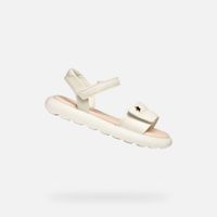Cream Girls Sandals Geox Puffypop - Girls