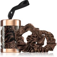 BrushArt Gift for You Slim & Midi satin scrunchie set ластици за коса Chocolate brown 3 бр.