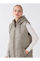 LC Waikiki Lcwk Women's Hooded Plain Puffer Vest