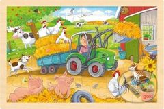 Dřevěné puzzle Malý traktor - puzzle z kategorie Maxi dílky