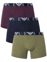 Emporio Armani Bokserice  maslinasta / boja vina / crna / bijela