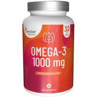 Essentials Omega-3 1000 mg (30 Kapseln) - 1000 mg Omega-3-Fischöl Kapseln: 500 mg EPA und 250 mg DHA pro Kapsel. Mit Vitamin E | Sensilab