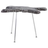 Landscape PRÍRUČNÝ STOLÍK, tíkové drevo, čierna, hliníková