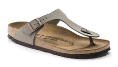 Birkenstock Gizeh Birko-Flor Nubuk Narrow Fit Unisex - Sandály Birkenstock - Sivá - 43393-7.5 - Size: 7.5