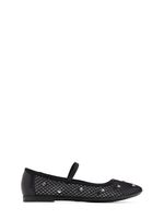 Embellished Fishnet Ballerinas