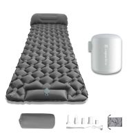 Nafukovací karimatka inSPORTline Soultea s minipumpou 190x60x6 cm šedá karimatka, bílá pumpa