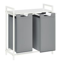 MID.YOU KOŠ NA PRÁDLO, bílá, šedá