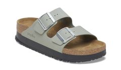 Birkenstock Arizona PAP Flex Platform Nubuk Leather Narrow Fit Ženy - Sandály Birkenstock - Sivá - 1029049-4.5 - Size: 4.5