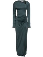 Slash-neck Jersey Gown