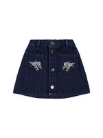 Danubio Embroidered Denim Skirt