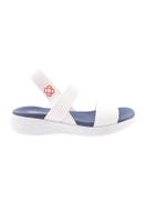 DGN 102-23y Women's Elastic Sandals White Navy Blue