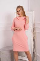 Dress with hood and pockets apricot