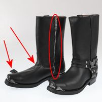 Herren Schuhe GRINDERS - EAGLE HI BLACK - BESCHÄDIGT 45