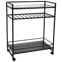 SERVÍROVACÍ VOZÍK, čierna, 70/37/86 cm