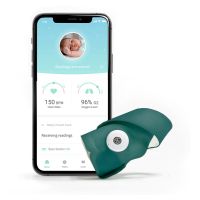 Owlet Smart Sock 3 0-18m chytrá ponožka Deep Sea Green 2x1 pár