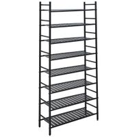 Xora REGÁL NA TOPÁNKY, čierna, 61.5/135.5/23.5 cm