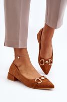 Boto Velúr balerina lapos hegyes orrú Camel Ethere