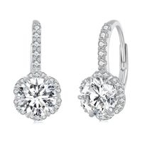 Olivie Strieborné náušnice 1ct 6,5mm MOISSANITE 9181