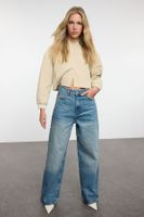 Trendyol Blue High Waist Loose Wide Leg Jeans