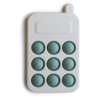 Mushie Pop-It Phone Activity Spielzeug für Kinder Cambridge Blue 10m+ 1 St.