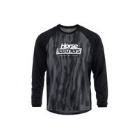 HORSEFEATHERS Bike dres Spike LS - halftone/black BLACK velikost XS