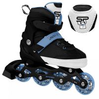 Spokey JOY Children's collies with beads, black-pink, ABEC7 Carbon, size 31-34