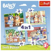 Trefl Puzzle 4v1 - Bluey / BBC - puzzle z kategorie Maxi dílky