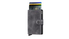 Secrid Miniwallet Vintage Grey Black Unisex - Peňaženka Secrid - Čierna - MV-Grey-Black-One-size - Size: One size