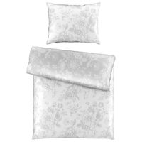 Esposa OBOJSTRANNÁ POSTEĽNÁ BIELIZEŇ, satén, sivá, biela, 140/200 cm