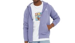 Converse Classic Hoodie - Pánske - Mikina Converse - Fialové - 10023871-A11 - Veľkosť: XS