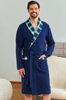 Pánský župan Doctor Nap 7366 - bavlna Tmavě modrá 3XL