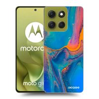 Silikónový čierny obal pre Motorola Moto G86 5G - Rainbow