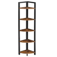Boxxx ROHOVÝ REGÁL, hnedá, čierna, uhlíková oceľ, 30/150/30 cm
