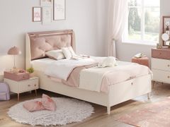 Posteľ 120x200cm s úložným priestorom beauty i - béžová/ružová