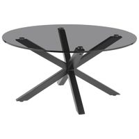 Xora KONFERENČNÝ STOLÍK, sivá, čierna, kov, sklo, 82/82/40 cm