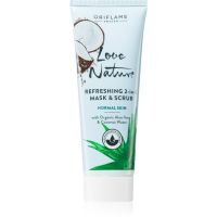 Oriflame Love Nature Aloe Vera & Coconut Water пилинг и маска с освежаващ ефект 75 мл.