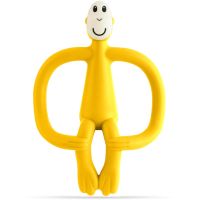 Matchstick Monkey Teething Toy and Gel Applicator Beißring mit 2 in 1 Bürste Yellow 1 St.