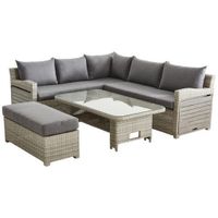 Ambia Garden TERASOVÁ SEDACIA SÚPRAVA kov, plast, sklo, textil