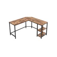 Boxxx ROHOVÝ PÍSACÍ STÔL, hnedá, čierna, 138/138/76 cm