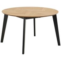 P & B JEDÁLENSKÝ STÔL, čierna, farba duba, 120/120/74,5 cm