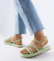 Gemre Green braided sandals Burwell