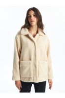 LC Waikiki Shirt Collar Women's Plush Coat