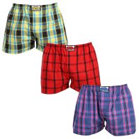 3PACK pánské trenky Styx klasická guma nadrozměr vícebarevné (3E103133) 4XL