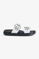 Emu Australia papuci cu toc plat pentru femei, din piele Bondi Buckle 2.0