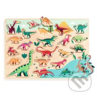 Dinosaury: puzzle drevené - puzzle z kategorie 15 - 60 dílků