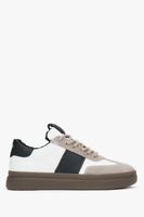 Estro: Biało-szare trampki damskie na zimę z futrzanym wsadem